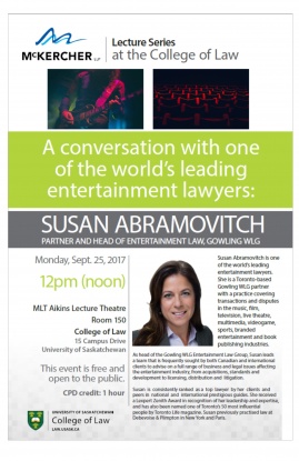 McKercher Lecture Series Abramovitch Sept 2017