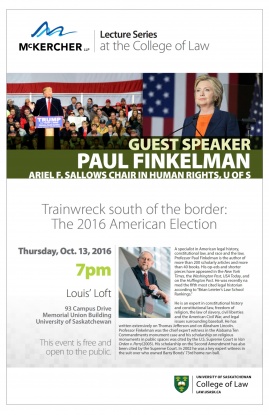 McK Lecture Finkelman Oct 2016